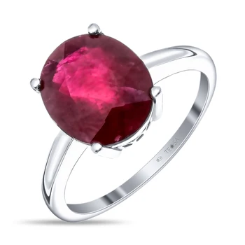 Ring of silver with Ruby Nat. (h) and Ruby
Ring of silver with Ruby Nat. (h) and Ruby