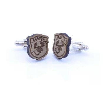 Twins ABARTH made up handmade wood hickory tree cufflinks with logo laser cutting made up handmade wood hickory tree 16x22mm 
Twins ABARTH made up handmade wood hickory tree cufflinks with logo laser cutting made up handmade wood hickory tree 16x22mm