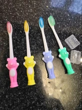 4 unids/set de dibujos animados lindo cepillo de dientes para niños de carbón de bambú mango corto Niños cepillo de dientes de bebé cuidado de los dientes