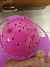 Tazón universal tipo Gyro a prueba de derrames para niños, plato giratorio infantil con diseño, práctico con rotación de 360 grados, platos de alimentación sólidos