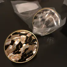 tiradores para armarios y cajones latón manijas de muebles Shell Simple nórdicos Pastoral armario tiradores de tocador armario gabinete de cajón redondo colorido tira