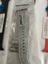 UTHAI-Correa de cuero para Apple Watch, banda de 40mm y 44mm para apple wtch 4/5, pulsera de moda para iWatch 3/2/1