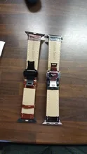 Correa para Apple watch 6, banda de 44mm, 40mm, hebilla de mariposa, Iwatch, 42mm, 38mm, pulsera de cuero para series 5 4 3 2 SE