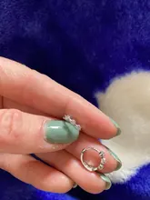 Pendientes de aro plata de primera ley y circón para mujer, aretes pequeños, plata esterlina 925, Circonia cúbica, zirconia, circonita, zirconita, brillante, Arco Iris, chica