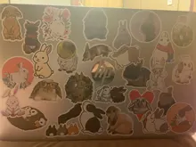 Pegatinas decorativas Kawaii de conejo para niños, 10/50 Uds., etiqueta adhesiva, para portátil, teléfono, Notebook, monopatín, regalo, pegatina de conejito, juguete clásico