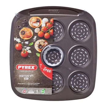 Baking tray Pizza Mini Pyrex Asimetria Galvanised Steel (9 Compartments) (16 x 16 cm)
Baking tray Pizza Mini Pyrex Asimetria Galvanised Steel (9 Compartments) (16 x 16 cm)