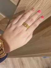 Anillo de Color dorado de acero inoxidable, joyería de moda, chapado de calidad superior, 1 Uds., precio de fábrica, venta al por mayor