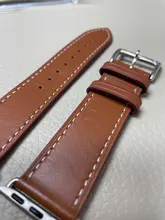 Correa de cuero de vaca 100% auténtico para Apple Watch 6 SE 5 4, correa de 42MM, 38MM, 44MM y 40MM para iWatch 6 5 4