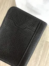 Tarjetero de cuero para hombre y mujer, billetera plegable para tarjetas de identificación y de crédito, cubierta de viaje para pasaporte de negocios Vintage