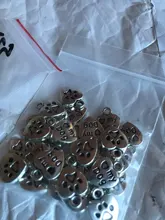 WYSIWYG-amuleto de pata de perro colgante de 13x10mm con diseño de pata de perro, colgante con estampado de pata de perro, 20 piezas