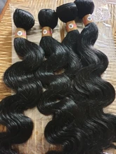 XISHIXIU-extensiones de pelo ondulado brasileño, mechones de pelo mezclado 70% humano con cierre de encaje, extensiones de cabello no Remy