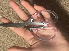 Mohamm-Tijeras transparentes hechas a mano para estudiantes, herramientas de acero inoxidable