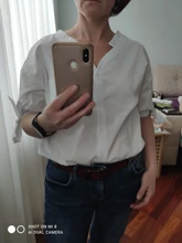 Sexy Blouse Short-Sleeve Women Shirts SEMIR Woman Female V-Neck Fashion Cotton Summer