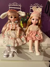 Muñeca Bjd de 30CM, vestido de Lolita, 15 articulaciones móviles, traje escolar, maquillaje, muñeca Bjd artesanal, los mejores regalos para niña, juguete de Animal BJD