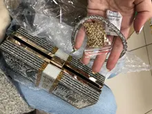 Cartera con pedrería para dinero, bolso de mano de noche, de hombro, PARA CENA DE BODA, 8 colores, 10000 dólares