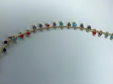 Collar con colgante de oro bohemio para mujer, cadena de piedras de colores, gargantilla de cuello, joyería de fiesta hecha a mano