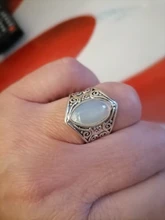 Anillos de cristal de curación grande Tibetano para mujer, joyas de piedra lunar indio antiguo bohemio, joyería fina, regalos para chicas