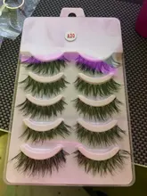 Pestañas postizas largas y gruesas, naturales, hechas a mano, pestañas postizas entrecruzadas, extensión de pestañas blandas, herramientas de maquillaje de belleza, 5 pares