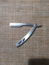 Navaja de afeitar profesional para hombre, navajas de acero inoxidable con borde para peluquería recta, plegable, herramientas de estilismo para depilación, cuchillas de 10 Uds.