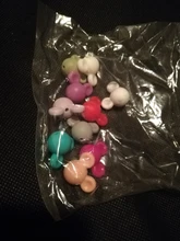 LOFCA 10 Uds de dentición silicona ratón mordedor de cuentas para bebé perlas de silicona de grado de alimentos BPA libre DIY colgante de collar hacer