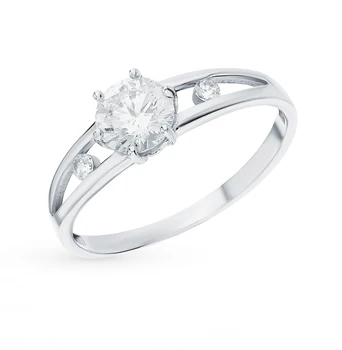 Silver ring with cubic zirconia sunlight 
Silver ring with cubic zirconia sunlight