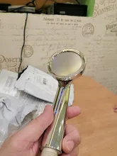 Cabezal de ducha con boquilla presurizada ABS, accesorio de baño, ahorro de agua de alta presión, cabezal de ducha cromado, 1 ud.