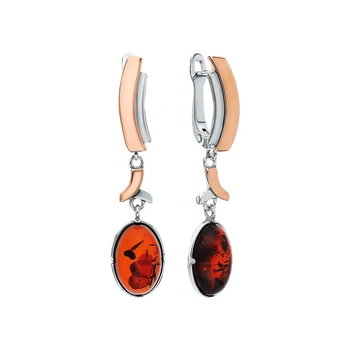 Silver earrings with amber sunlight sample 925
Silver earrings with amber sunlight sample 925