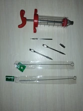 Juego de agujas de acero inoxidable de grado alimenticio, conjunto de jeringuilla para especias, carne de barbacoa, inyector de sabores, salsa, Adobo, accesorio de jeringuilla