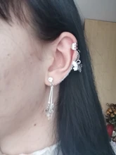 Pendientes de Clip de mariposa Punk para adolescentes, mujeres y hombres, aretes de aleación de Zinc, Joyería Moderna, aretes de cadena Retro Vintage de Metal