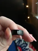 Anillo de acero inoxidable con diseño de alas de la libertad para hombre y mujer, sortija de 8mm, color negro, plateado, para Fans de Anime