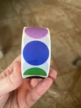 500 uds/rollo de croma etiquetas adhesivas de código de Color Dot etiquetas adhesivas 1 pulgada ronda rojo amarillo azul Rosa negro papelería pegatinas