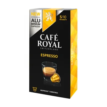 ESPRESSO, coffee Royal 10 compatible Nespresso aluminium capsules 
ESPRESSO, coffee Royal 10 compatible Nespresso aluminium capsules