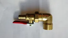 Válvula de bola de cierre de línea de combustible y Gas, accesorios de tubería, conector neumático, manija de controlador, espiga para manguera en línea, 6-12MM, latón, agua, aceite, aire