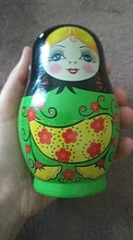 Juego de muñecas de anidación de Color, muñeca Matryoshka rusa pintada, Artesanías hechas a mano muñecas rusas de anidación, muñeca de juguete para niña, venta al por mayor