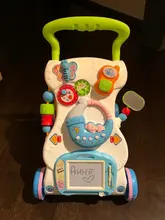 Bebé Walker multifunción bebé Stand-to-siéntate niño cuatro Carro con ruedas niños caminando niño juguetes de Piano dibujo regalo