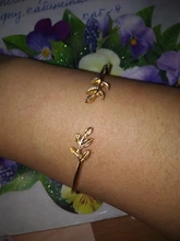 Brazaletes de moda sencillos para mujer, brazalete de hojas, brazalete abierto Popular, regalo