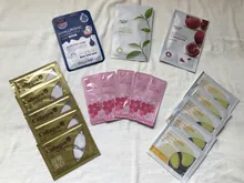 Parches de ojos reafirmante de algas marinas, mascarillas verdes de cristal, antienvejecimiento, círculo oscuro, hinchazón, Parche de colágeno