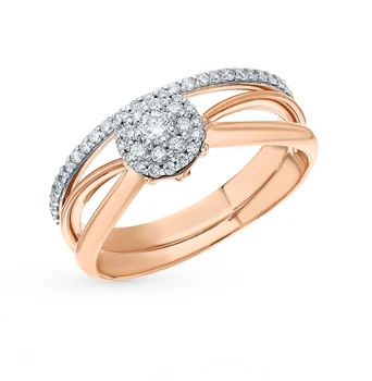 Gold ring with diamonds sunlight sample 585
Gold ring with diamonds sunlight sample 585