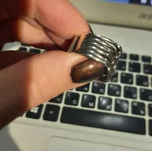 Anillos de dedo en capas Vintage para mujer, cadenas grandes ajustables bohemias, anillos de apertura irregulares, joyería, Color plata, 1 ud.