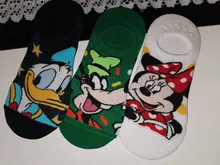 Disney GIrl-Calcetines de algodón con dibujos animados para mujer, medias invisibles de tobillo de Minnie y Mickey, Pato Donald, para verano y otoño