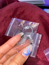 Anillos de boda de 3 filas de cristal transparente para Mujer, joyería de acero inoxidable con diamantes de imitación, para adolescentes