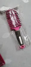 Cepillo de pelo para masaje del cuero cabelludo para mujer, peine para masaje del cuero cabelludo, cerdas y nailon, cepillo de pelo rizado húmedo para salón, herramientas de estilo de peluquería