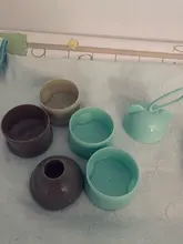 Caja portátil de almacenamiento de alimentos para bebés, recipiente para aperitivos con dibujos animados de cereales esenciales, estilo oso, 3 / 4 capas