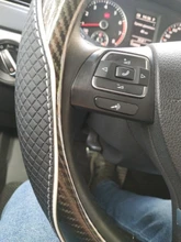 D forma O forma protector para volante de coche antideslizante de cuero de la PU para el POLO GOLF 7 Scirocco Suzuki Swift Nissan Rogue de alta calidad