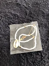 HuaTang-Collar con adorno de concha para mujer, colgante bohemio en color verde con adorno de concha de estrás, accesorios de playa a la moda, modelo 6947