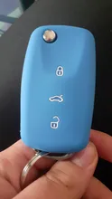 Funda de silicona con 3 botones para mando a distancia, accesorio para SEAT ALTEA TOLEDO LEON