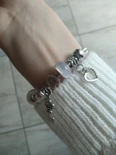 Pulsera y brazaletes de cuentas transparentes con cierre de corazón para mujer, pulseras de marca, joyería de moda, regalo de amistad para chica, 6 colores