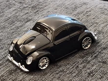 CHUYI-ratón inalámbrico de 2,4 Ghz con diseño de coche deportivo para niño, Mini ratón óptico USB para oficina, Kit de alfombrilla de ratón