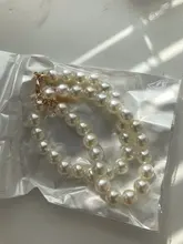 17KM-gargantilla de perla blanca de imitación para mujer, collar de boda con perlas redondas grandes, joyería de moda