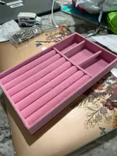 Mordoa-organizador de pendientes de ante y terciopelo rosa, soporte para presentación de joyería, estante, plato de muestra, caja de joyería de moda
